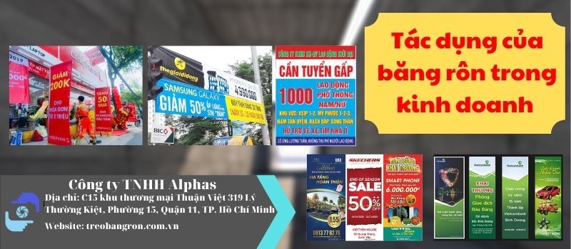 Tác dụng của băng rôn trong kinh doanh.