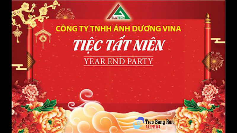 băng rôn tiệc tất niên