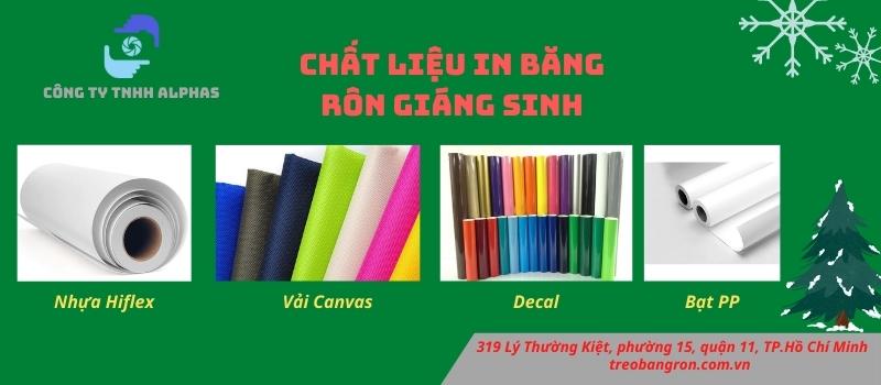 Chất liệu in băng rôn giáng sinh.