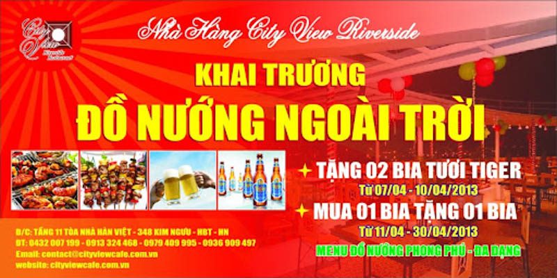 băng rôn mẫu khai trương