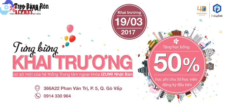 banner quảng cáo khai trương