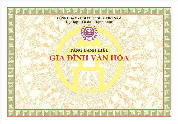 Giấy khen gia đình văn hóa