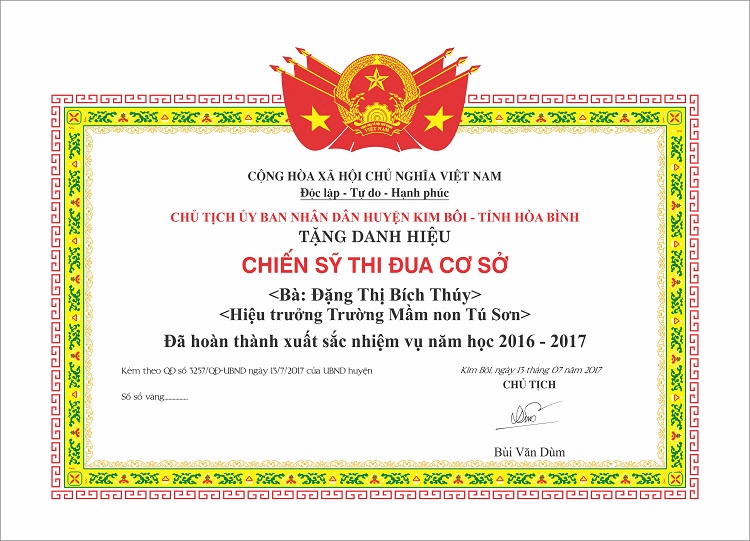 Giấy khen gia tộc