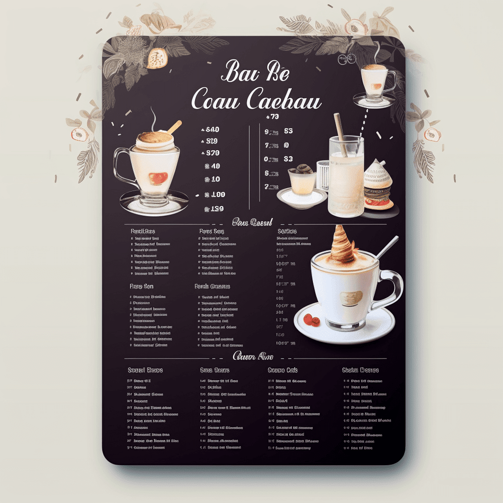 Mẫu menu quán cafe phong cách hiện đại