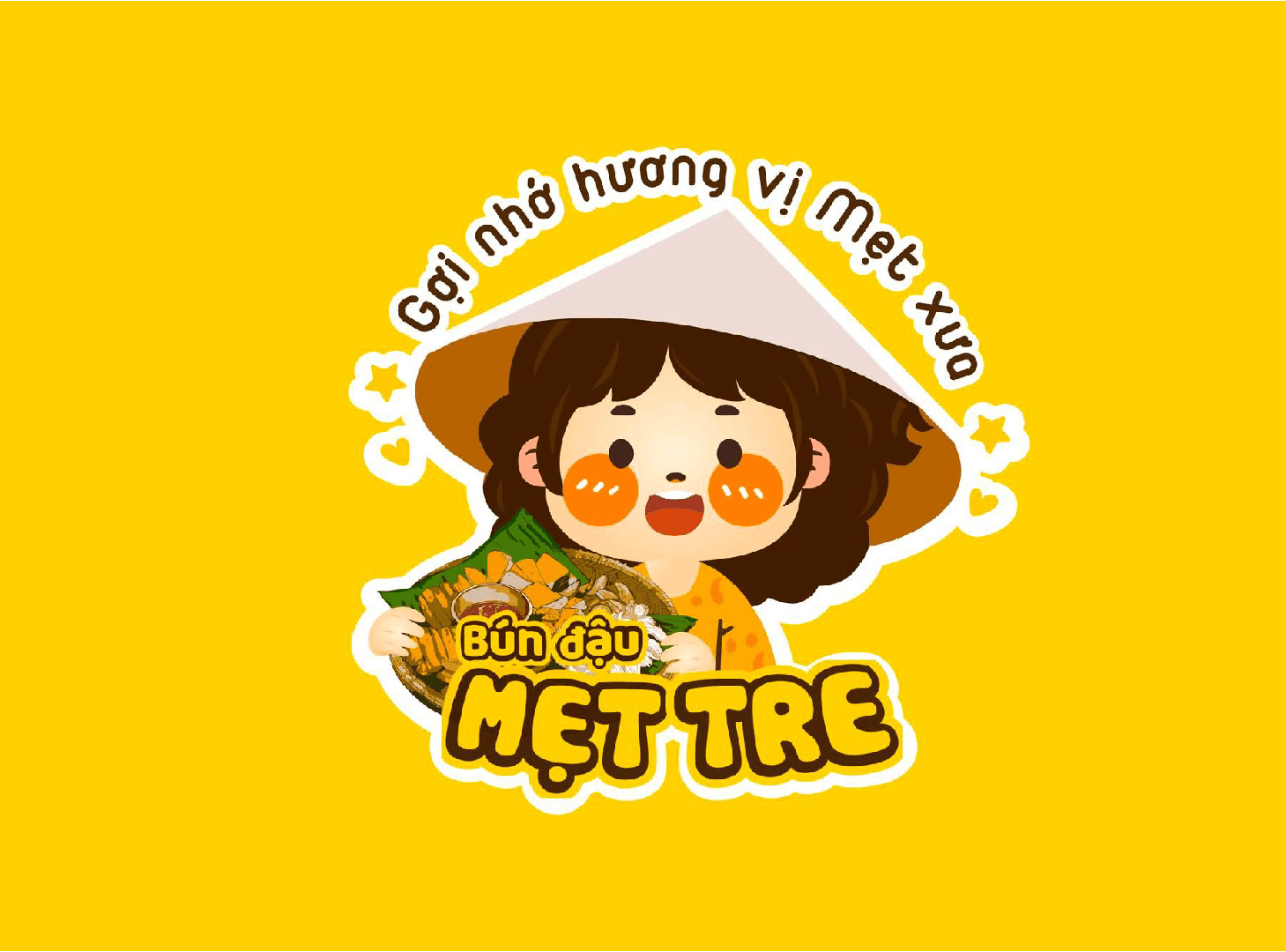 Mẫu logo chibi dành cho quán bún đậu