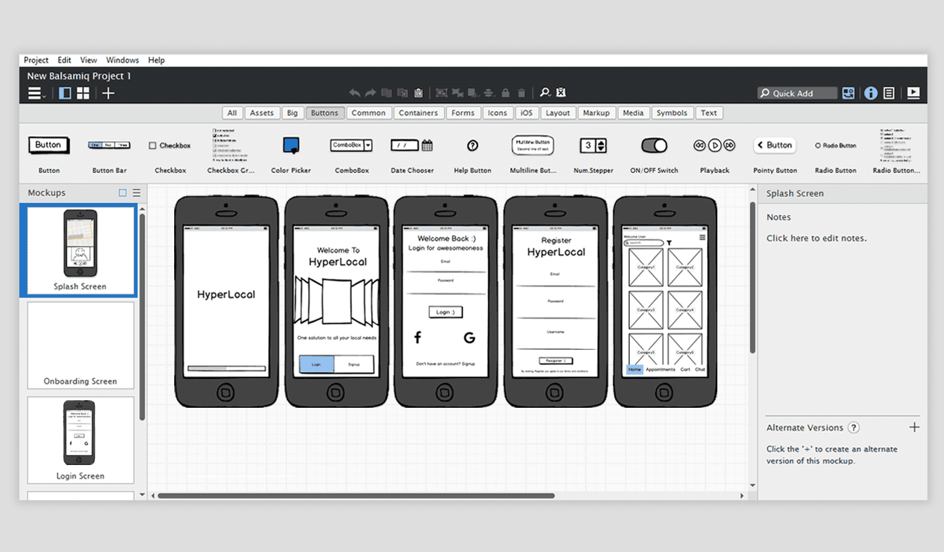 Thiết kế web nhanh - Phác thảo Mockup cho giao diện web