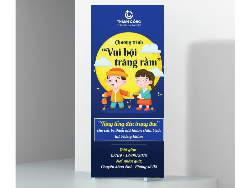 Mẫu standee vui hội trăng rằm