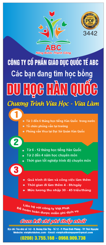 Standee du học mẫu #2