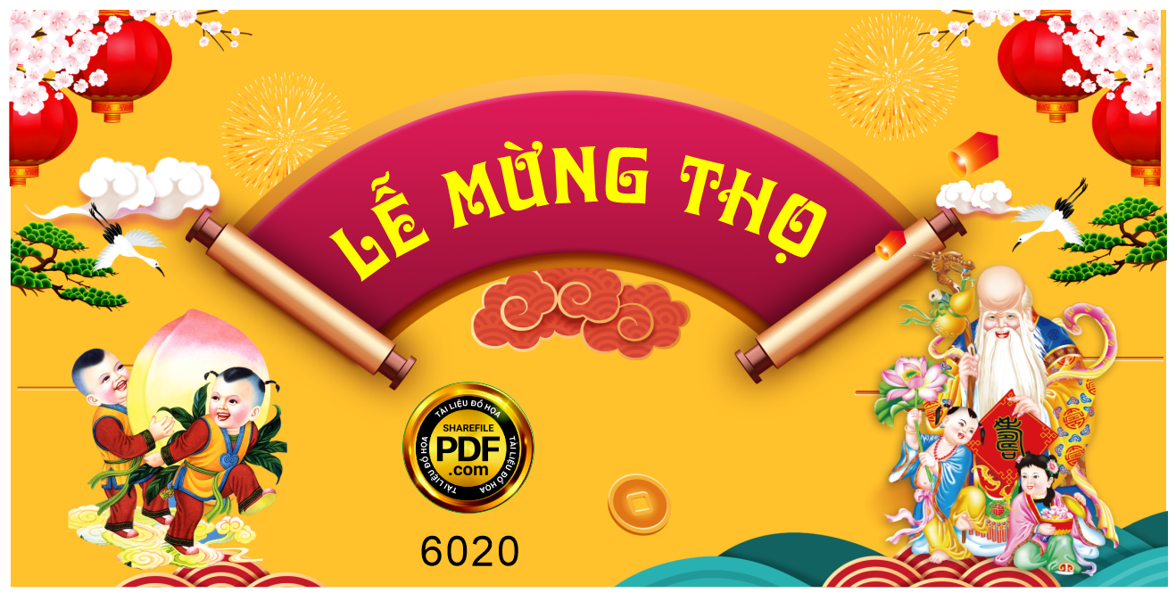 Phông nền mừng thọ tông vàng