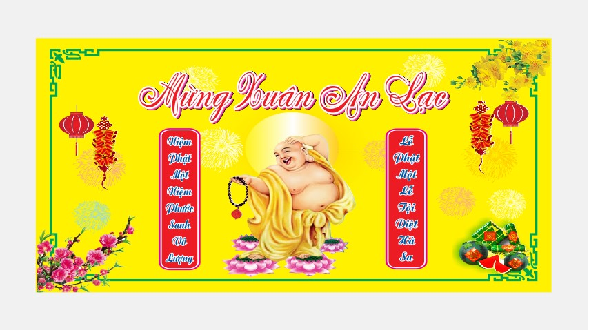 Banner mừng xuân di lạc