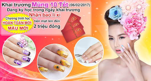 băng rôn khai trương tiệm nail