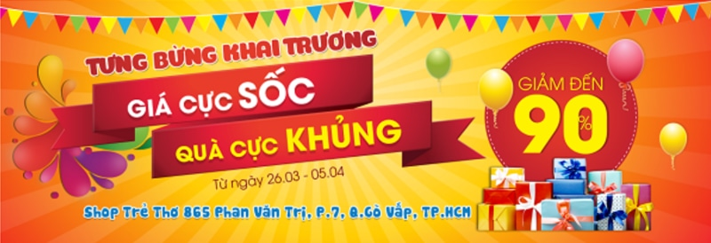 mẫu băng rôn khai trương shop quần áo