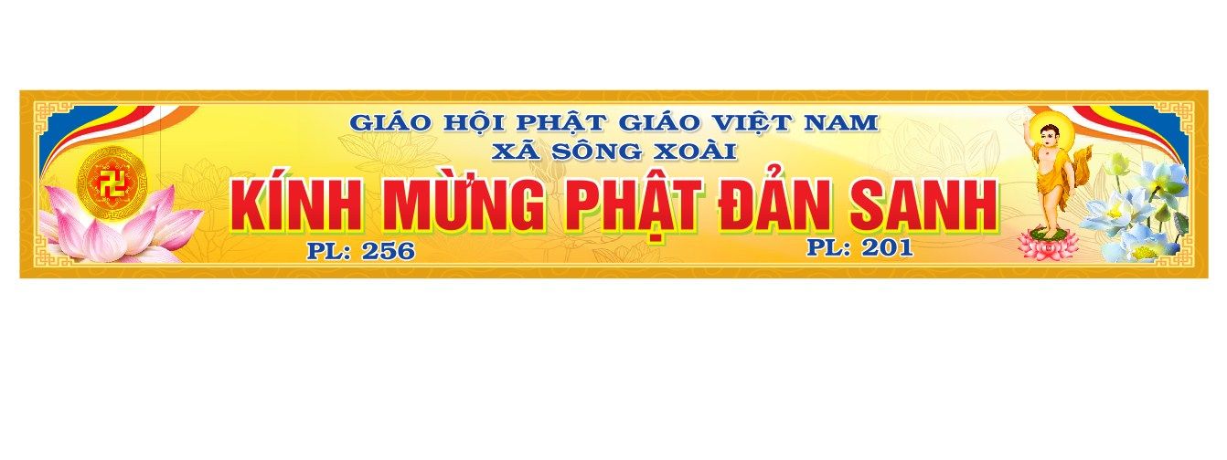 Băng rôn kính mừng phật đản sanh