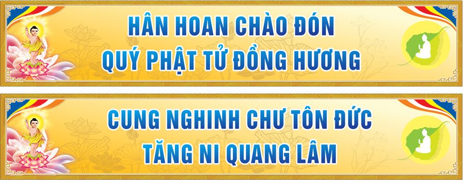 Băng rôn phật đản trang nghiêm