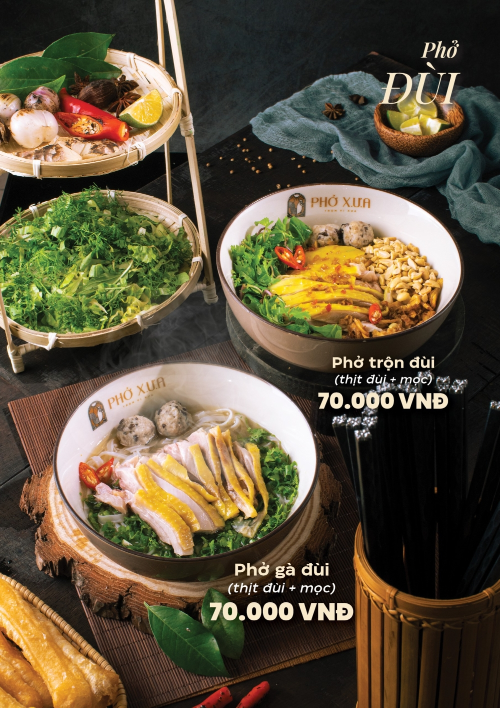 Băng rôn phở đẹp mắt