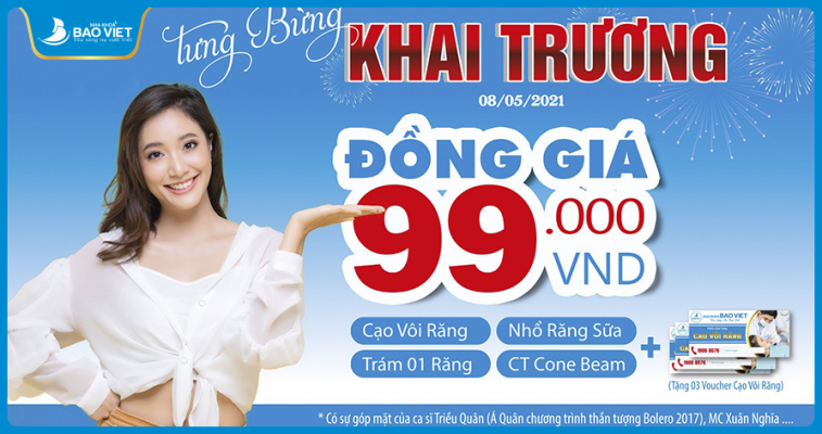 Banner tưng bừng khai trương nha khoa