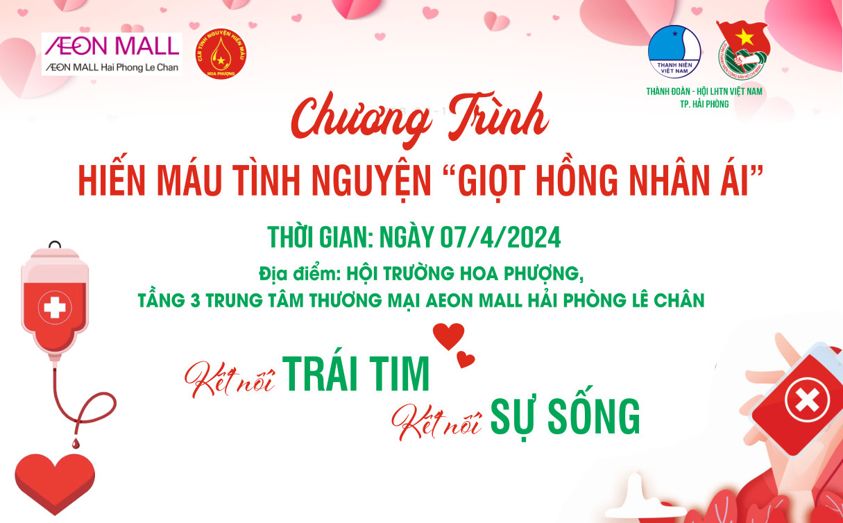 Thiết kế băng rôn chương trình hiến máu