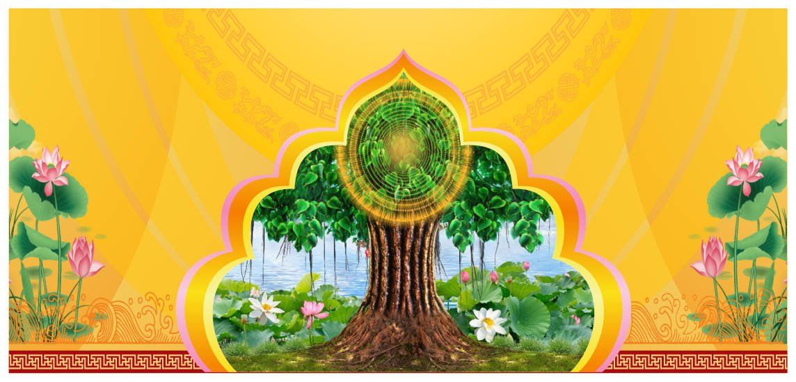 Mẫu phông trang trí sự kiện lễ phật đản đẹp 30+ Mẫu Backdrop Phật Đản Đẹp, Trang Trọng, Ý Nghĩa