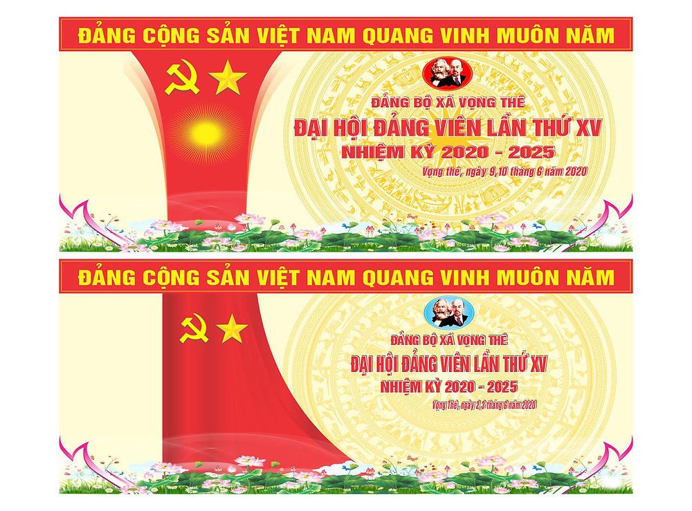 Backdrop đảng cộng sản 25+ Mẫu Backdrop Đại Hội Đảng, Đại Hội Chi Bộ Đẹp, Ý Nghĩa