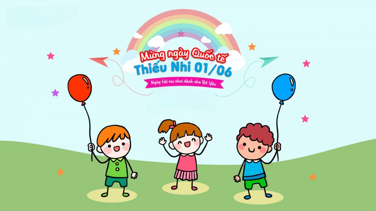 Phông nền chúc mừng ngày quốc tế thiếu nhi 1/6 25+ Mẫu Backdrop Quốc Tế Thiếu Nhi 1/6 Đẹp, Tươi Sáng