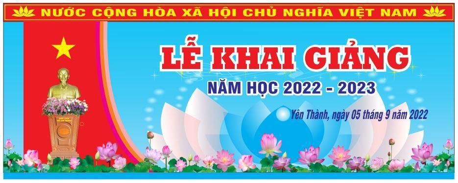 Backdrop khai giảng năm học 