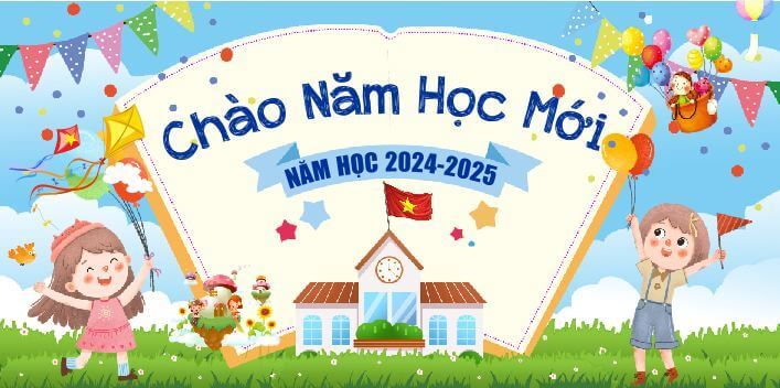 Thiết kế backdrop khai giảng 