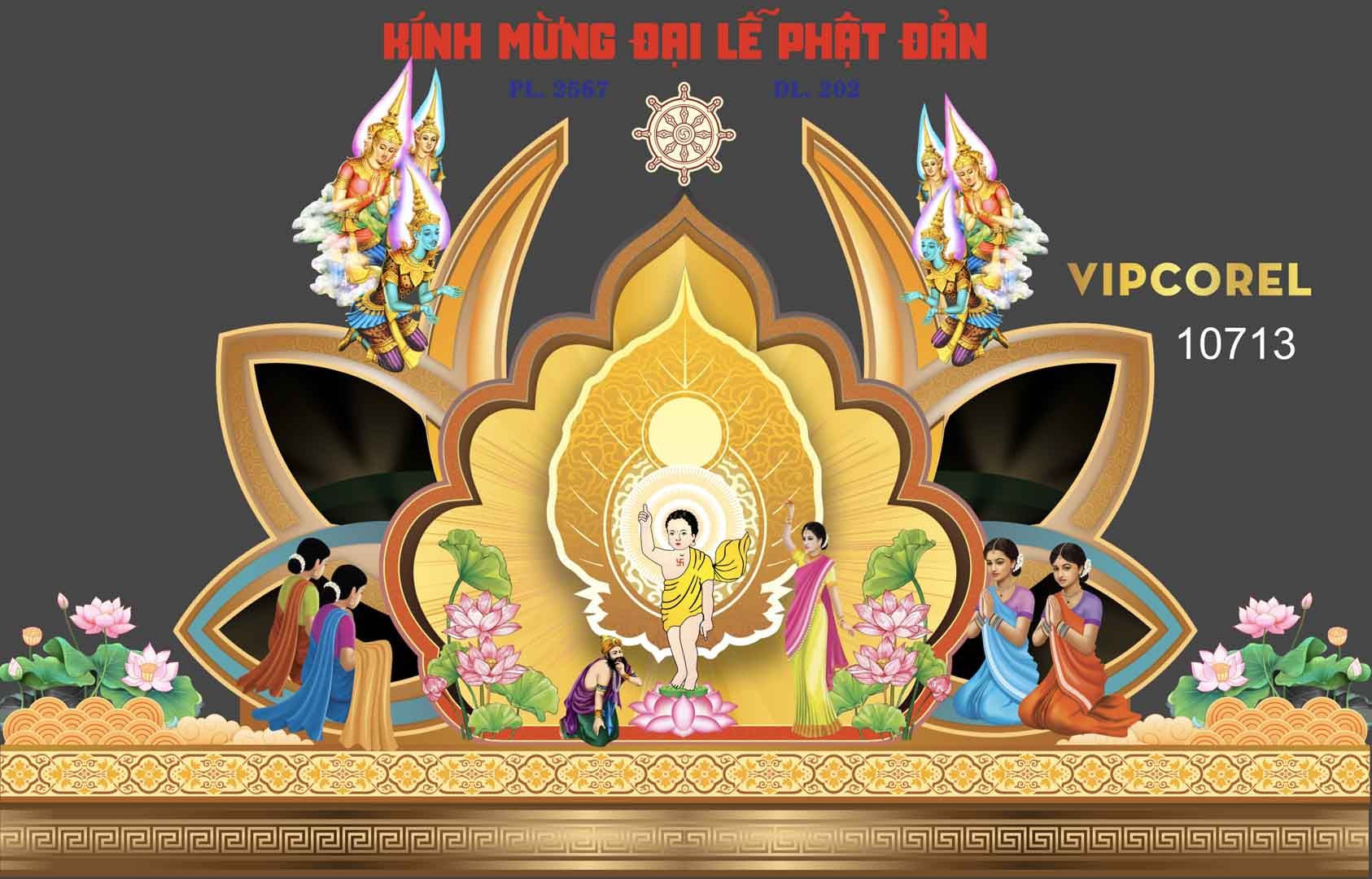 Backdrop kính mừng đại lễ phật đản 30+ Mẫu Backdrop Phật Đản Đẹp, Trang Trọng, Ý Nghĩa