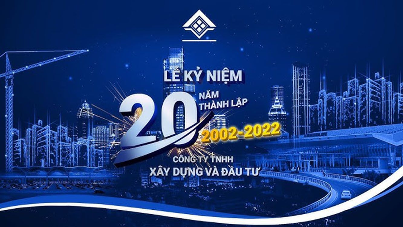 Background lễ kỷ niệm 20 năm thành lập