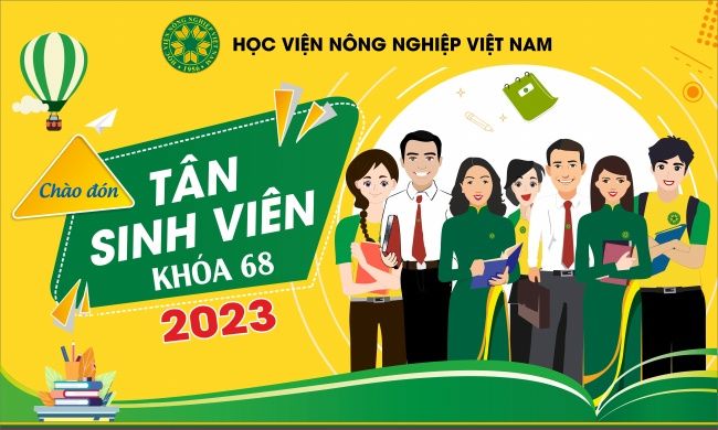 Backdrop chào sinh viên 