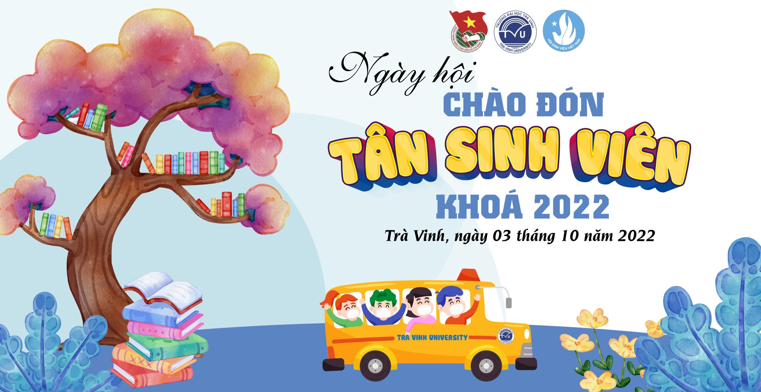 Phông nền ngày hội chào đón tân sinh viên sáng tạo 